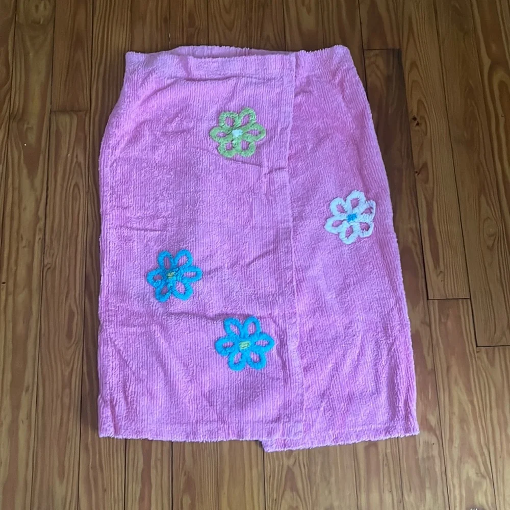 Pink Flower Towel Cover Up